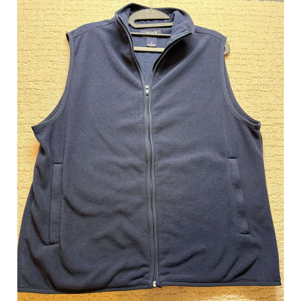 ROUNDTREE & YORKE Fleece Vest Full Zip M Navy Blue Sport‎ Size Men's